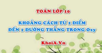 Khoảng cách từ 1 điểm đến 1 đường thẳng trong Oxy Công thức và Bài tập - Toán lớp 10